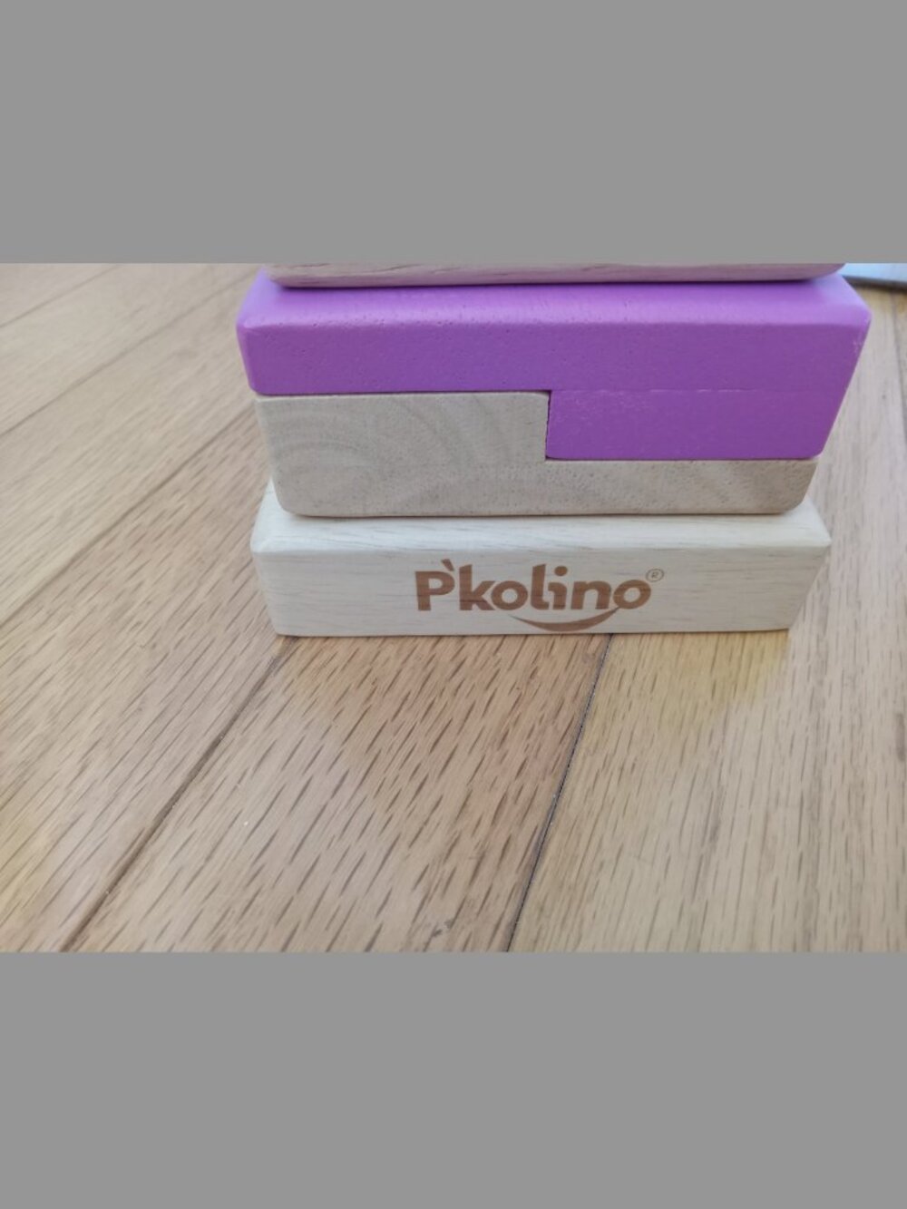 Wooden Toddler Stacking Block Tower - Pkolino - Picture 2 of 5